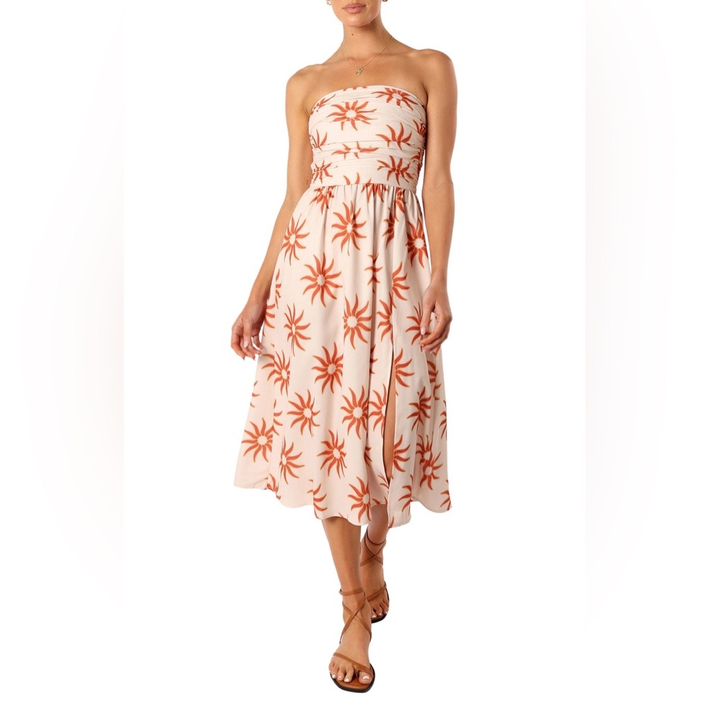 Petal & Pup Ryder Strapless Midi Dress in Soleil Small NWT